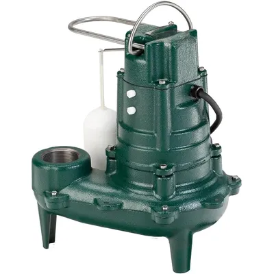 Waste-Mate 267-0001 Sewage Pump, 1/2 HP Automatic – Heavy-Duty Submersible Sewage, Effluent or