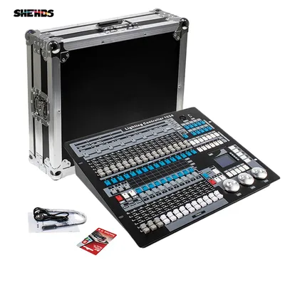 SHEHDS 1024 DMX Console With Flight Case DJ Controller Suitable for Moving Head Light Par Light Series Stage Light Equipment