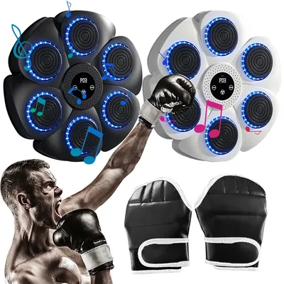 Music Boxing Machine Smart Bluetooth-Compatible Boxing Reaction Wall Target RGB Light Home Exercise