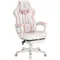 Pink Gaming Chair for Girls, Pink Computer Gaming Chairs for Adults, Reclining Gamer Chair with