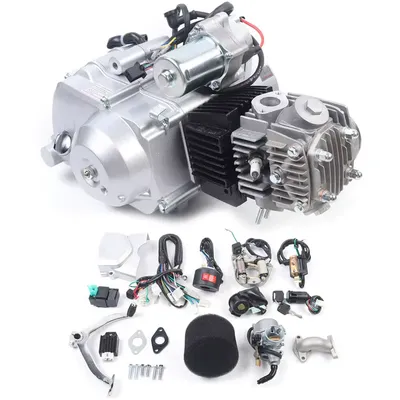 125cc 4 Stroke Engine Motor Kit Semi Auto Electric Start 3+1 Reverse For Buggy Quad Bike ATV Go Kart