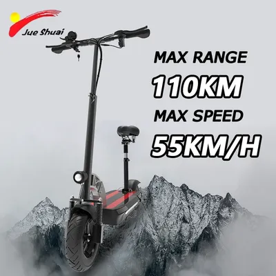 1200W Motor Electric Scooter 48V 13/15/30AH Battery E-Scooter 55KM/H Max Speed&110KM Max Distance