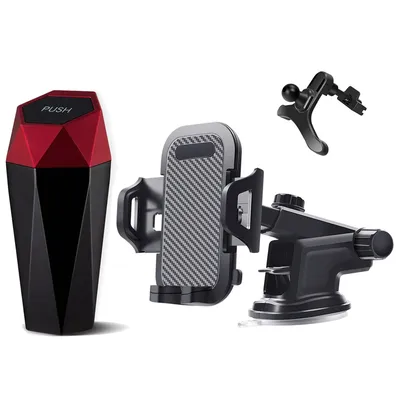 Car Phone Mount & 360° Rotation Mobile Phone Holder For Car Dashboard Windshield Air Vent Hands Free