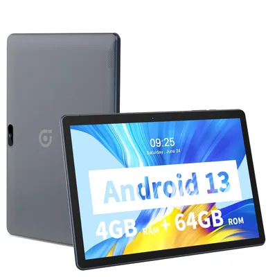 PRITOM 10.1 Inch Tablet PC Android 13 64 GB Quad Core Touch Screen WiFi with SIM Slot Support 3G