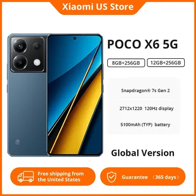 Global Version POCO X6 5G 64MP Camera with OIS 67W Charging NFC Snapdragon 7s Gen 2 Smartphone 120Hz