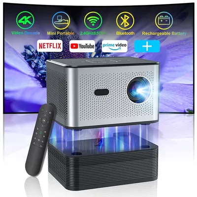 XNANO 300ANSI 4K Mini Portable Projector Android WiFi BT5.0 LED 1080P Home Theater Auto Keystone