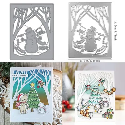 Winter Woods Overlay Cutting Dies For DIY Scrapbooking Album Christmas Card Making Decoration Paper