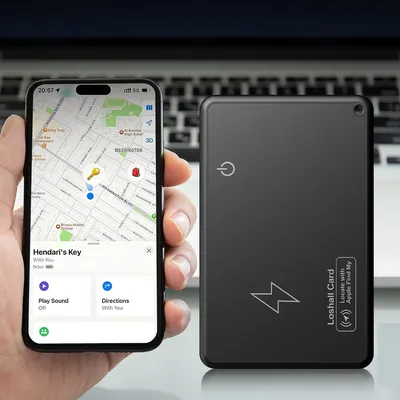 Wireless Charging Wallet Tracker Card Work For iOS Find My App Thin Tracking Card Smart Wallet