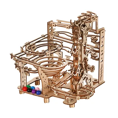 Track pulley Model DIY 3D Wooden Puzzle Building Block Kits Assembly Toy Birthday Gift For Kids