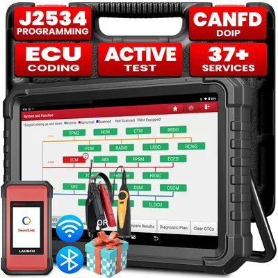 LAUNCH X431 PRO3S+ELITE Auto Car Scanner Pro3s+ Diagnose Tool Scan Diagnostic 37+ Resets Active Test ECU Coding J2534 Program