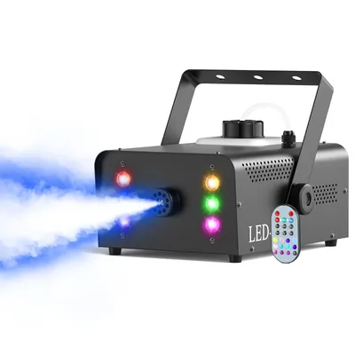U'King 1500W Smoke Machine RGB 6 LED Fog Machine with Remote Control DJ Disco Nightclub Stage Effect