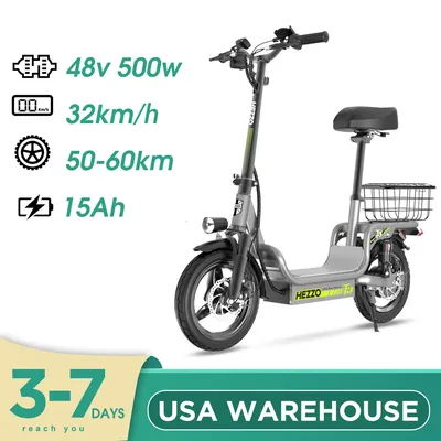 37.2Mile Range 48V 500W 330lbs Dual Shock Absorbers Carbon Fiber Electric Scooter Folding Commuter