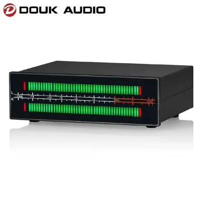 Douk Audio 112 Bit LED Sound Level Meter MIC+LINE Music Spectrum Visualizer Audio Analyzer Display