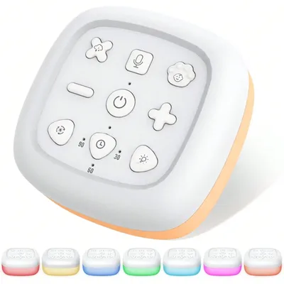 Wireless White Noise Machine Portable Sound Machine 30 Sounds Sleeping Aid Relax,7 Colour Baby Night