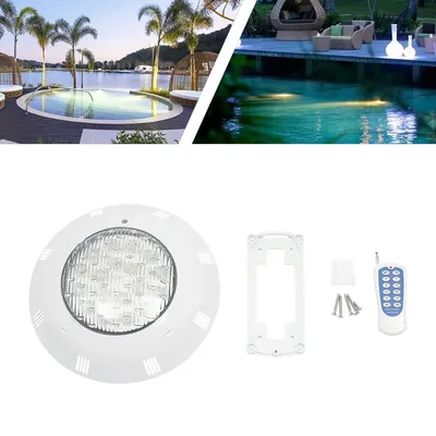 54W RGB LED Pool Light Waterproof Underwater Spotlight with RF Remote Controller Multiple Light