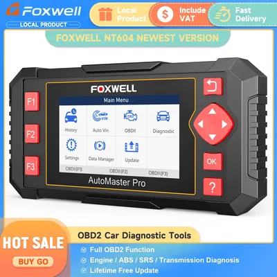 FOXWELL NT604 OBD2 Auto Scanner ABS SRS Engine Transmission Code Reader OBD 2 Car Diagnostic Tools