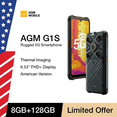 AGM GLORY G1S 5G Rugged Phone American Version, Thermal Imaging, 8GB + 128GB,IP68 IP69K Waterproof,