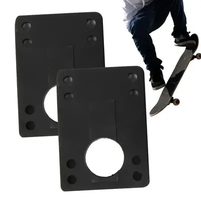 Skateboard Shock Pads 2X Angled Wedge Pads Rubber Pad Reduces Vibrations To Extend Hardware Life