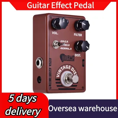 Dolamo D-11 Vintage Distortion Guitar Effect Pedal with Volume Filter and Distortion Controls True