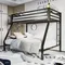 Metal Bunk Bed, Twin Over Full Size Beds with Sturdy Guard Rail & Removable Ladder,