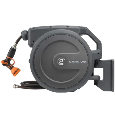 Giraffe Tools AW30 Garden Hose Reel Retractable 1/2" x 100 ft Wall Mounted Water Hose Reel