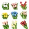 10Pcs Tulip Flower Artificial Tulip Bouquet 34cm Real Touch Bouquet Fake Flowers for Home Garden