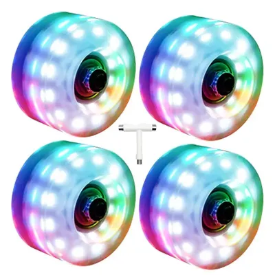 Indoor Roller Skate Wheels 4 Pieces Roller Skate Wheels Skate Wheels Wear-Resistant High Elasticity