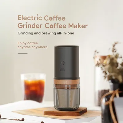 Electric Burr Coffee Grinder 25 Gears Adjustable 24W Portable USB Rechargeable Burr Mill Coffee Bean