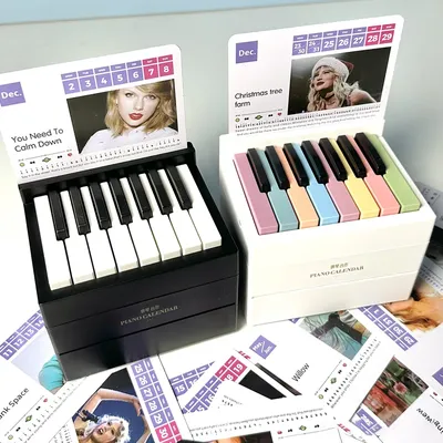 Taylor Piano Calendar 2024 Creative Calendar Piano Aesthetic 15 Keys Piano Calendar Playable USB