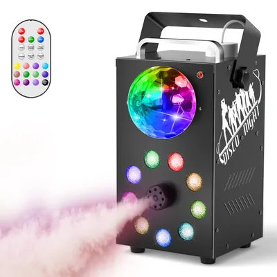 U'King 700W Smoke Machine Wireless Remote Control Effect Fogger 3in1 LED RGB Stage Light Fog Machine