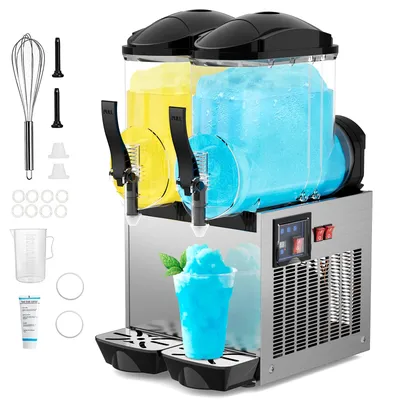 12L/24L/36L Jar Commercial Slushie Machine Slush Maker Frozen Drink Dispenser Ice-Cool Juice