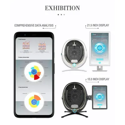 Multi-language 8 Spectrum Facial Wifi SmartMirror Scanner 3d Facial Skin Analyzer MachineDigital