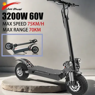 X700 Electric Scooter, 75KM/H Fast Speed, 70KM Long Range, 3200W Dual Motor, Foldable, Off-Road