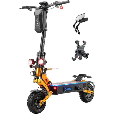 Electric Scooter C-Shaped Absorber 27AH Battery 60V 6000W Dual Motors up to 50 MPH 56/60 Miles 11"