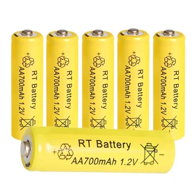 6 PCS 1.2V AA 700mAh Ni-MH Battery Rechargeable Ultra Long Lasting High-Performance Suitable For