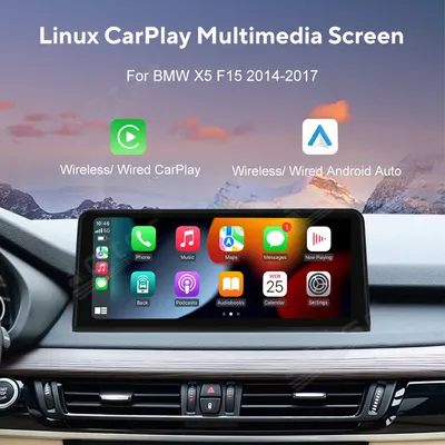 Linux Touch Screen Wireless Apple CarPlay Android Auto HiCar For BMW X5 F15 2014~2017 Upgrade The