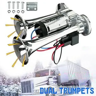 AAZRZRZ 600DB12V metal double tube Horn speaker for car Boat, ships, trains,Trucks and other large