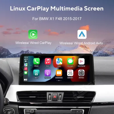 Linux Touch Screen Wireless Apple CarPlay Android Auto HiCar For BMW X1 F48 2015-2017 Upgrade The