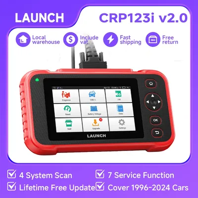 Launch CPR123i V2.0 OBD2 Scanner ENG ABS Airbag SRS AT Diagnostic Tool 7 Reset OBDII EOBD Code