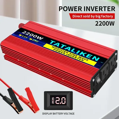 Modified Sine Wave Inverter Converter 2200W 3000W 4000W AC 12V 110V 60HZ With LED Voltage Display