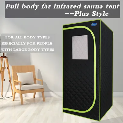 Portable Plus Type Full Size Far Infrared Sauna Tent Spa Detox Therapy Relaxation At Home Larger