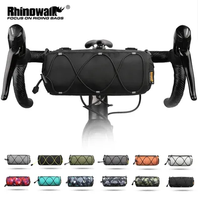 Rhinowalk Bike Bag Handlebar Bag 2.4L Large Capacity Reflective Bike Bag or Other Colors MTB Road Cycling Bike Frame Tube Bag