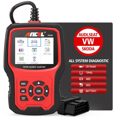 Ancel VD700 Car Diagnostic Tools OBD2 Scanner Full System Code Reader ABS EPB TPMS DPF OBD2 Code