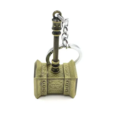 WOW Weapon Ogrim Doomhammer Keychain Hammer Keyring Cosplay Accessories