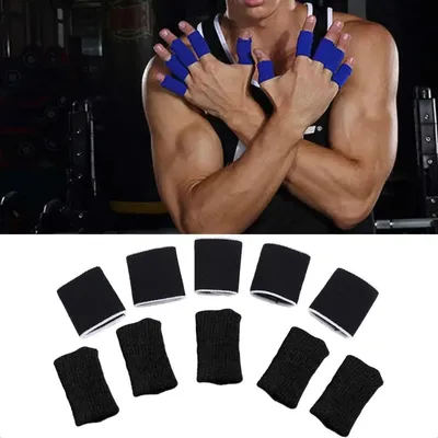 5pcs Sports Finger Sleeves Basketball Volleyball Fingers Protection Stretchy Arthritis Support