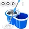 Spin Mop Bucket System with Wringer Set Magic Round Mops Household Floor Cleaning Tools, 360°