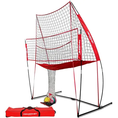 Volleyball Practice Net Station 8 ft Wide by 11 ft High Ball Return Great for Hitting and Serving