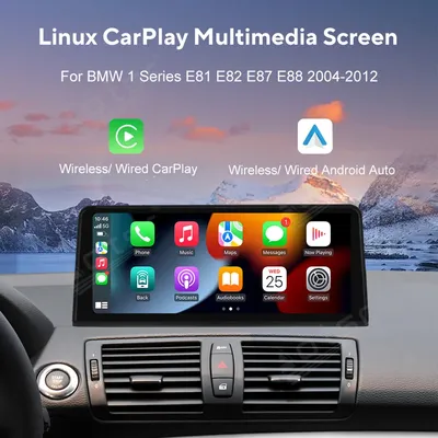 Linux Wireless Apple CarPlay Android Auto HiCar For BMW 1 Series E81 E82 E87 E88 2004~2012 Upgrade