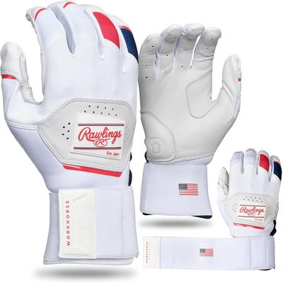 Rawlings Workhorse Compression Strap Adult Batting Gloves USA