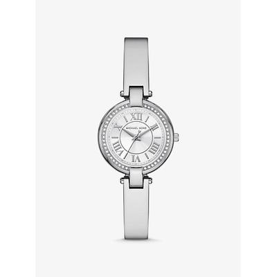 Michael Kors Mini Laney Silver-Tone Bangle Watch Silver One Size